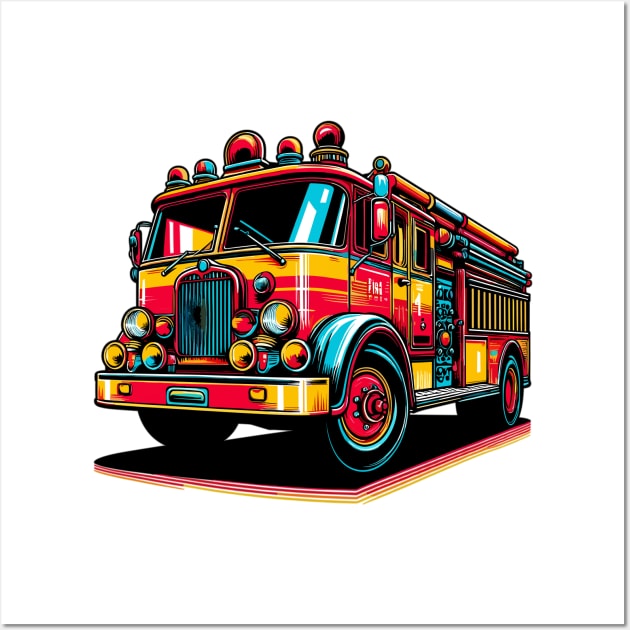 Fire Truck Wall Art by Vehicles-Art